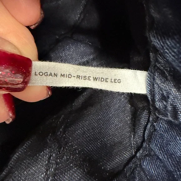 Rag & Bone Logan mid rise wide leg Quilted denim jeans size 30 - Picture 7 of 13